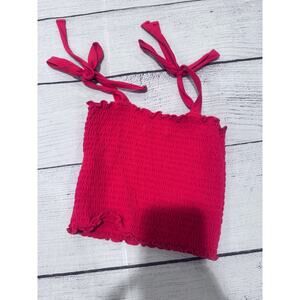 Hollister Shoulder Tie Strap Cropped Top